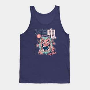 Yokai Oni Red Demon Manga Tank Top